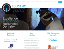 Tablet Screenshot of edudentinternational.com